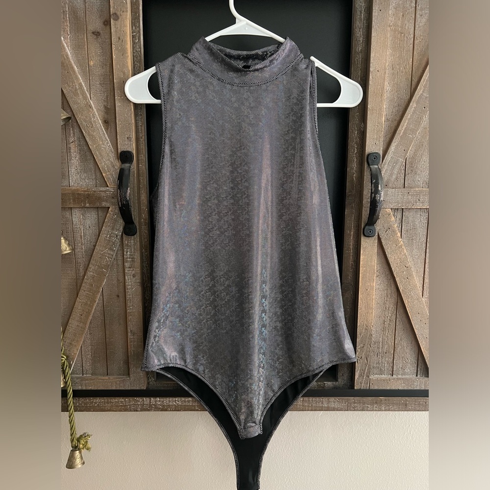 Metallic Sleeveless Bodysuit